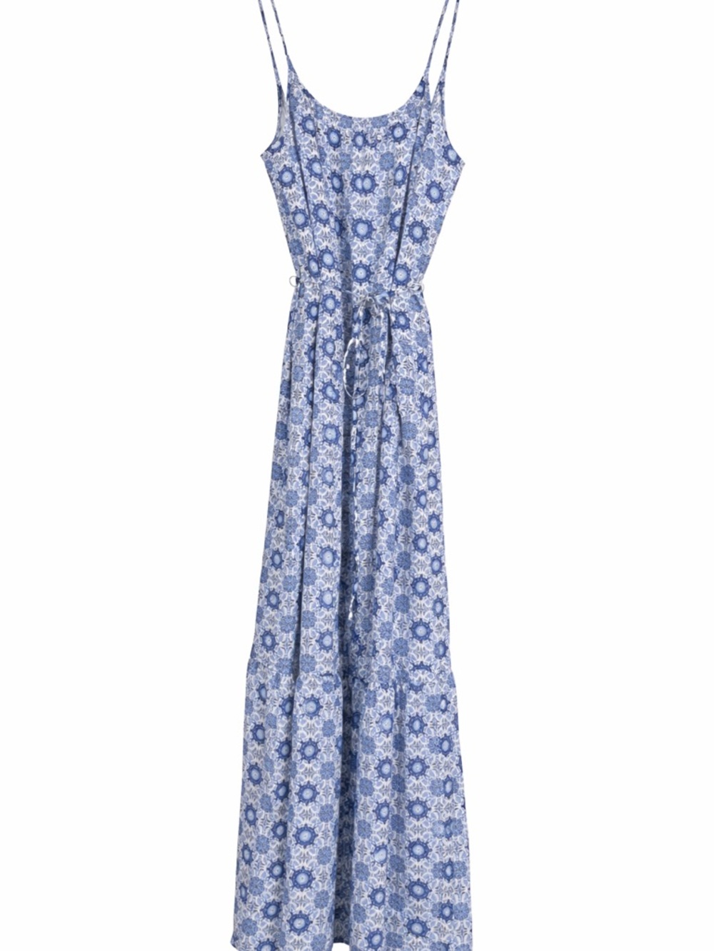 Blue Loft Floral Print Spaghetti Strap Maxi Dress large Summer women’s